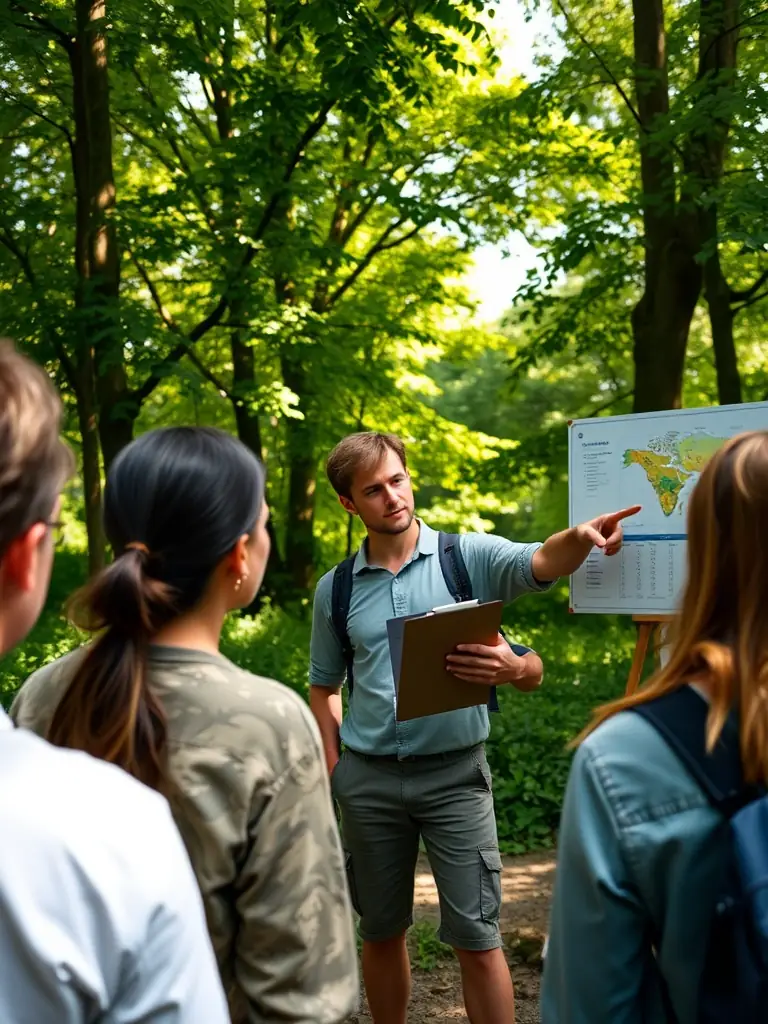 A researcher presenting findings at a workshop, showcasing RREFR's role in fostering ecological research and knowledge sharing.