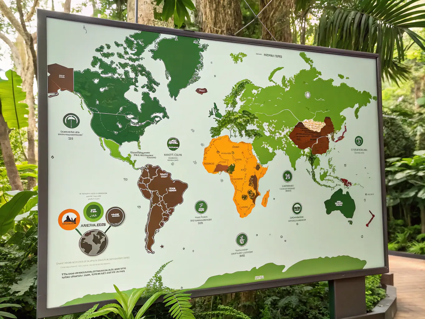 A detailed image of a map highlighting the network of representative forests and biological reserves managed by RREFR in the AURA region.