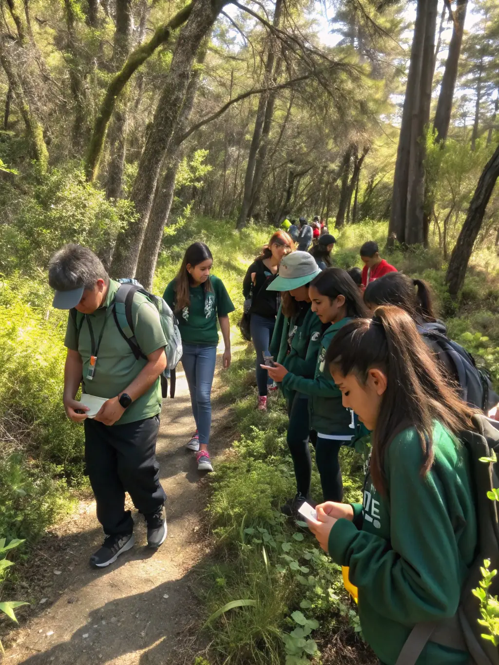 A group of students participating in an ecological education workshop organized by RREFR.